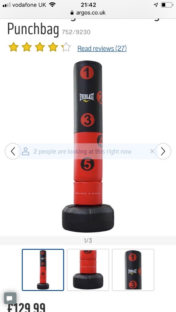 free standing punch bag argos